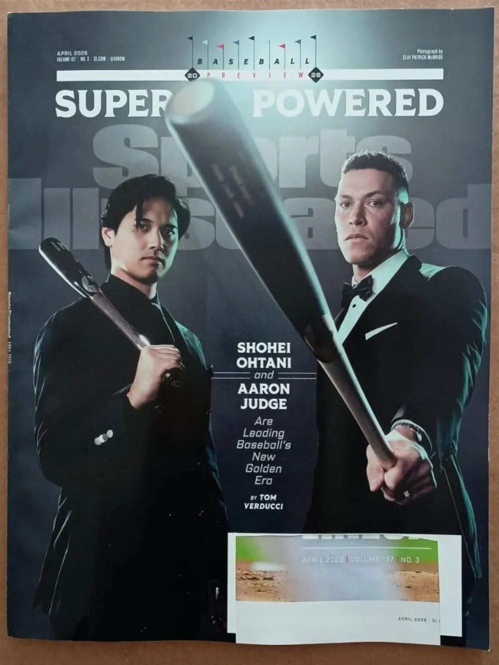 Sports Illustrated magazine April 2026 featuring Shohei Ohtani and Aaron Judge